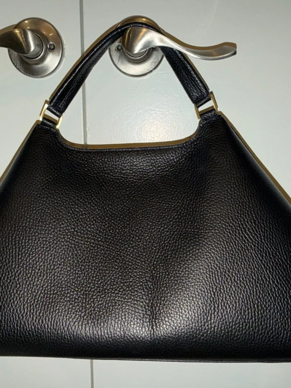 Black Leather Arcadia Italian Handbag
